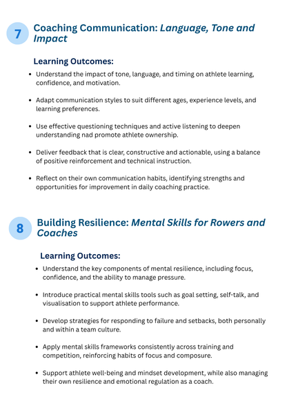 Coach & Club Development 2 Day Workshop